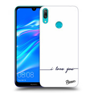 Picasee Silikónový prehľadný obal pre Huawei Y7 2019 - I love you - cena, porovnanie