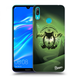 Picasee Silikónový prehľadný obal pre Huawei Y7 2019 - Wolf life