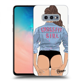 Picasee Silikónový prehľadný obal pre Samsung Galaxy S10e G970 - Crossfit girl - nickynellow