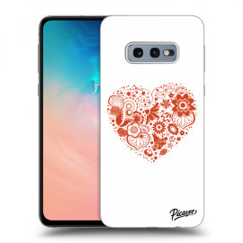 Picasee Silikónový prehľadný obal pre Samsung Galaxy S10e G970 - Big heart