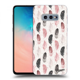 Picasee Silikónový čierny obal pre Samsung Galaxy S10e G970 - Feather 2