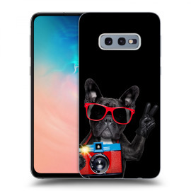 Picasee Silikónový čierny obal pre Samsung Galaxy S10e G970 - French Bulldog