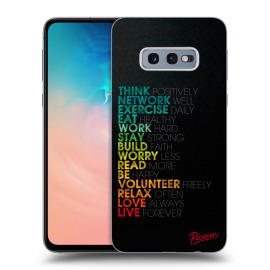 Picasee Silikónový čierny obal pre Samsung Galaxy S10e G970 - Motto life