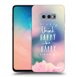 Picasee Silikónový čierny obal pre Samsung Galaxy S10e G970 - Think happy be happy