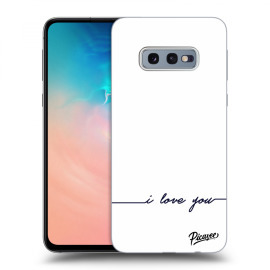 Picasee Silikónový čierny obal pre Samsung Galaxy S10e G970 - I love you