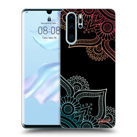 Picasee Silikónový čierny obal pre Huawei P30 Pro - Flowers pattern