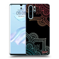 Picasee Silikónový čierny obal pre Huawei P30 Pro - Flowers pattern - cena, porovnanie