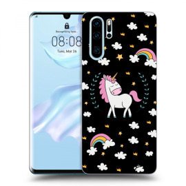 Picasee Silikónový čierny obal pre Huawei P30 Pro - Unicorn star heaven