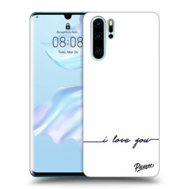 Picasee Silikónový čierny obal pre Huawei P30 Pro - I love you