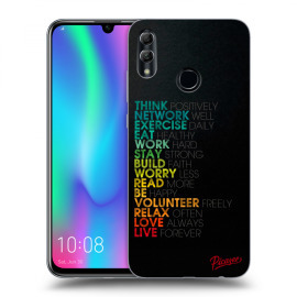 Picasee Silikónový čierny obal pre Honor 10 Lite - Motto life