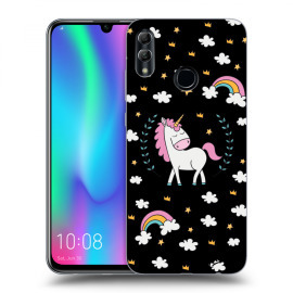 Picasee Silikónový čierny obal pre Honor 10 Lite - Unicorn star heaven