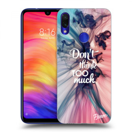 Picasee Silikónový čierny obal pre Xiaomi Redmi Note 7 - Don't think TOO much