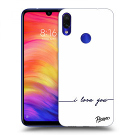 Picasee Silikónový čierny obal pre Xiaomi Redmi Note 7 - I love you