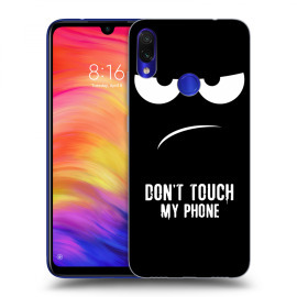 Picasee Silikónový čierny obal pre Xiaomi Redmi Note 7 - Don't Touch My Phone