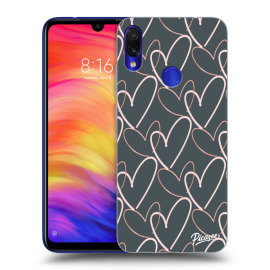 Picasee Silikónový čierny obal pre Xiaomi Redmi Note 7 - Lots of love