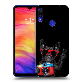 Picasee Silikónový čierny obal pre Xiaomi Redmi Note 7 - French Bulldog