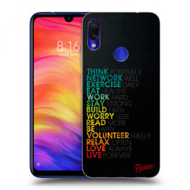 Picasee Silikónový čierny obal pre Xiaomi Redmi Note 7 - Motto life