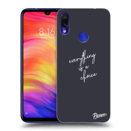 Picasee Silikónový čierny obal pre Xiaomi Redmi Note 7 - Everything is a choice