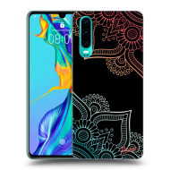 Picasee Silikónový čierny obal pre Huawei P30 - Flowers pattern - cena, porovnanie