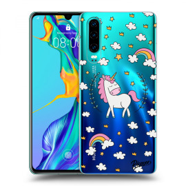 Picasee Silikónový prehľadný obal pre Huawei P30 - Unicorn star heaven