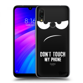 Picasee Silikónový prehľadný obal pre Xiaomi Redmi 7 - Don't Touch My Phone