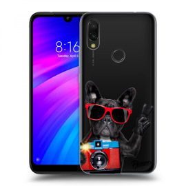 Picasee Silikónový prehľadný obal pre Xiaomi Redmi 7 - French Bulldog