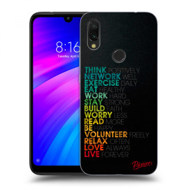 Picasee Silikónový prehľadný obal pre Xiaomi Redmi 7 - Motto life