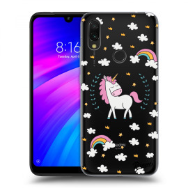 Picasee Silikónový prehľadný obal pre Xiaomi Redmi 7 - Unicorn star heaven