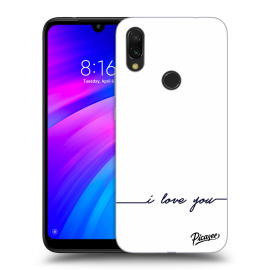 Picasee Silikónový prehľadný obal pre Xiaomi Redmi 7 - I love you