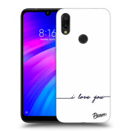 Picasee Silikónový prehľadný obal pre Xiaomi Redmi 7 - I love you - cena, porovnanie