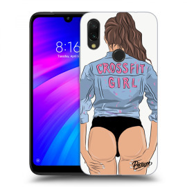 Picasee Silikónový čierny obal pre Xiaomi Redmi 7 - Crossfit girl - nickynellow