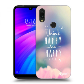 Picasee Silikónový čierny obal pre Xiaomi Redmi 7 - Think happy be happy