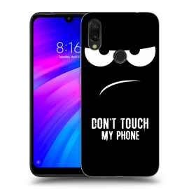 Picasee Silikónový čierny obal pre Xiaomi Redmi 7 - Don't Touch My Phone