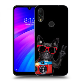 Picasee Silikónový čierny obal pre Xiaomi Redmi 7 - French Bulldog