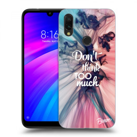 Picasee Silikónový čierny obal pre Xiaomi Redmi 7 - Don't think TOO much