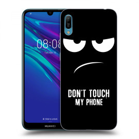 Picasee Silikónový čierny obal pre Huawei Huawei Y6 2019 - Don't Touch My Phone