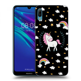 Picasee Silikónový čierny obal pre Huawei Huawei Y6 2019 - Unicorn star heaven