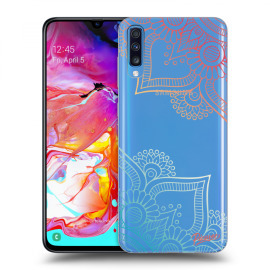 Picasee Silikónový prehľadný obal pre Samsung Galaxy A70 A705F - Flowers pattern