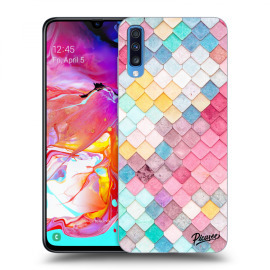 Picasee Silikónový prehľadný obal pre Samsung Galaxy A70 A705F - Colorful roof