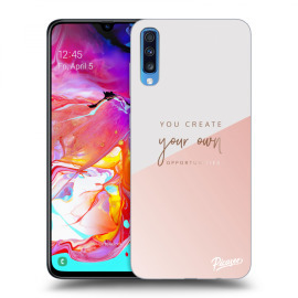 Picasee Silikónový čierny obal pre Samsung Galaxy A70 A705F - You create your own opportunities