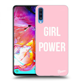 Picasee Silikónový čierny obal pre Samsung Galaxy A70 A705F - Girl Power