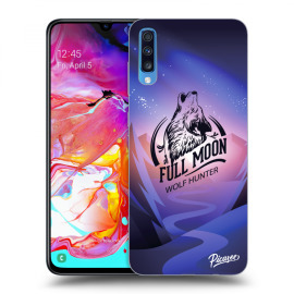 Picasee Silikónový čierny obal pre Samsung Galaxy A70 A705F - Wolf