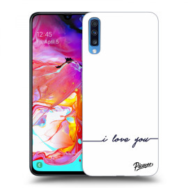 Picasee Silikónový čierny obal pre Samsung Galaxy A70 A705F - I love you