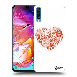 Picasee Silikónový čierny obal pre Samsung Galaxy A70 A705F - Big heart