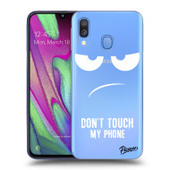 Picasee Silikónový prehľadný obal pre Samsung Galaxy A40 A405F - Don't Touch My Phone - cena, porovnanie