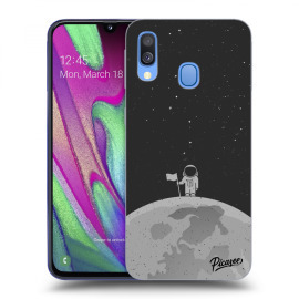 Picasee Silikónový čierny obal pre Samsung Galaxy A40 A405F - Astronaut