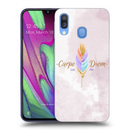 Picasee Silikónový čierny obal pre Samsung Galaxy A40 A405F - Carpe Diem - cena, porovnanie