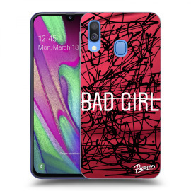 Picasee Silikónový čierny obal pre Samsung Galaxy A40 A405F - Bad girl