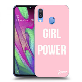 Picasee Silikónový čierny obal pre Samsung Galaxy A40 A405F - Girl Power