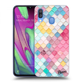 Picasee Silikónový prehľadný obal pre Samsung Galaxy A40 A405F - Colorful roof